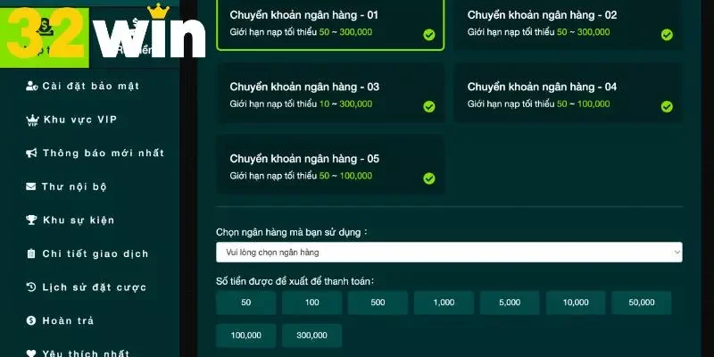 Hướng dẫn chi tiết nhất cho quy trình nạp tiền 32Win cho newbie